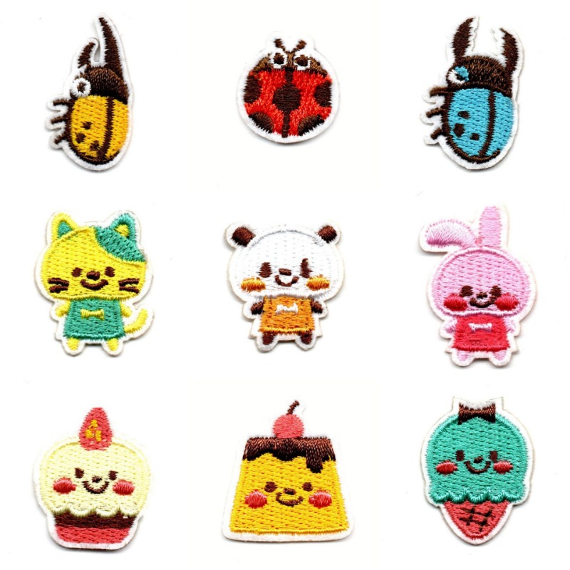 Embroidery Lady Bug - 50pcs/Lot Stick-on Anime Embroidery Patch Ladybug