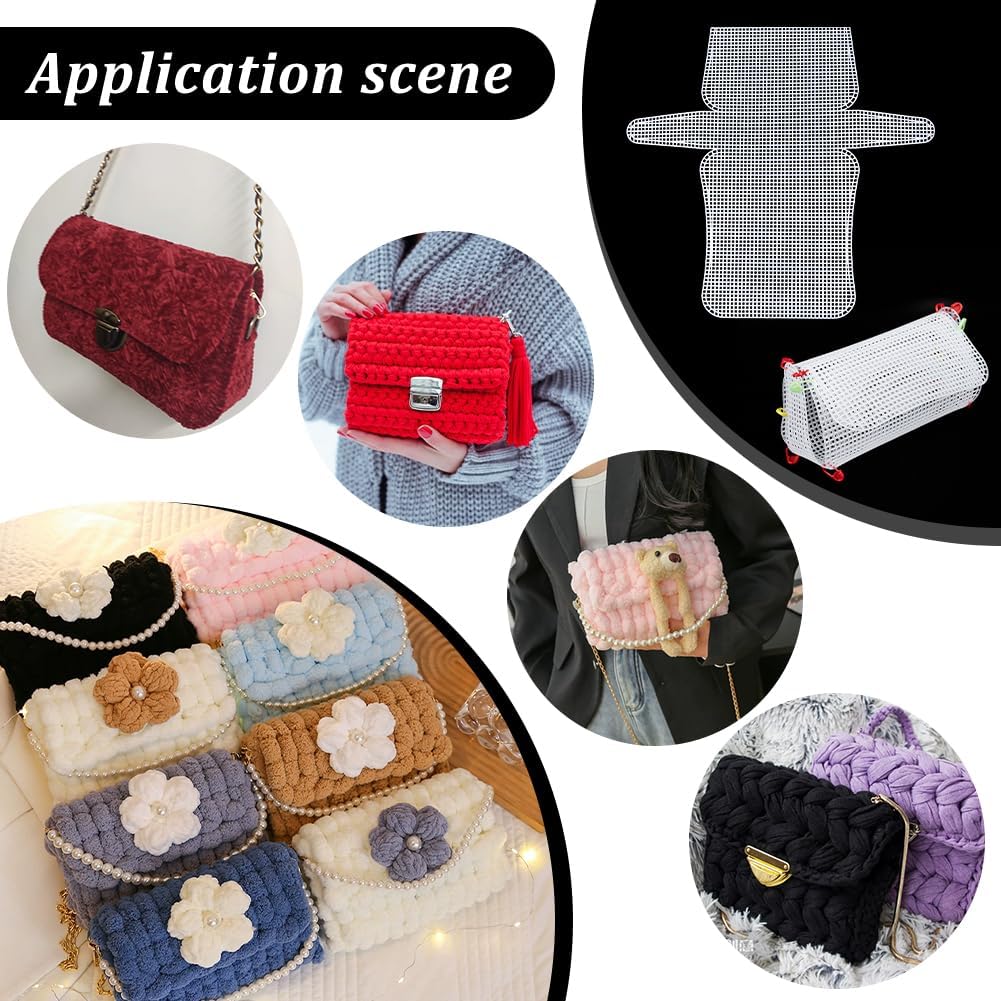 1-4Pcs Plastic Mesh Canvas She - огляд і ціна Embroidery Bag