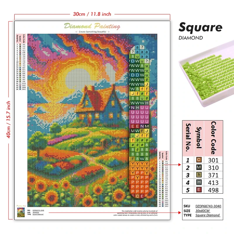 1pc Frameless 5d DIY Diamond A - огляд і ціна Embroidery Bali