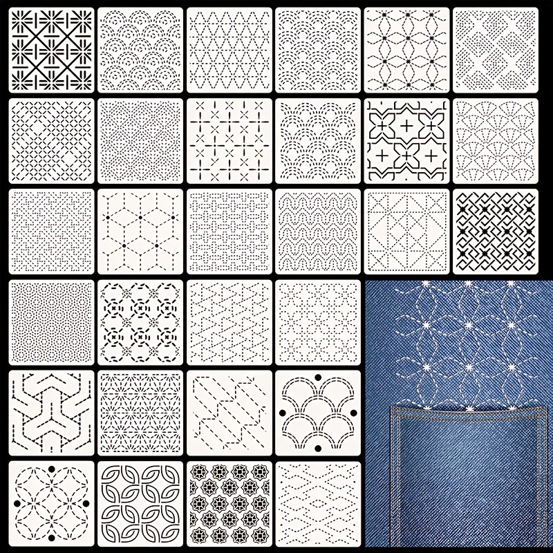 30Pcs Embroidery Templates DIY - огляд і ціна Embroidery Meaning