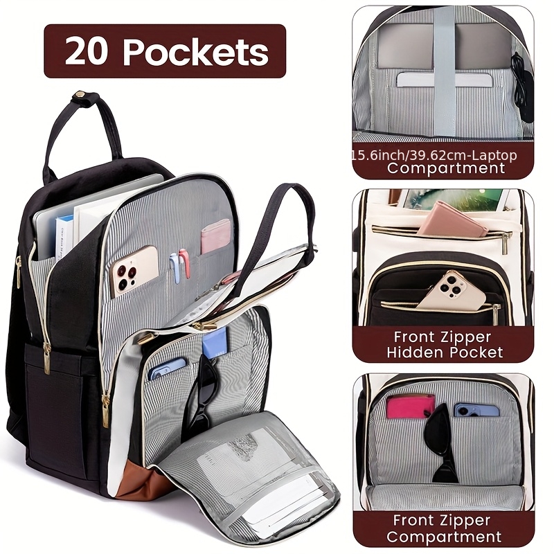 Women Two Tone Laptop Backpack - огляд і ціна Embroidery Bag