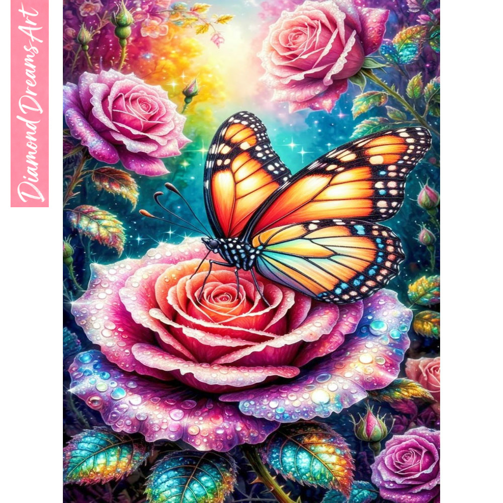 Butterfly Diamond Mosaic 5D DI - огляд і ціна Embroidery Rose